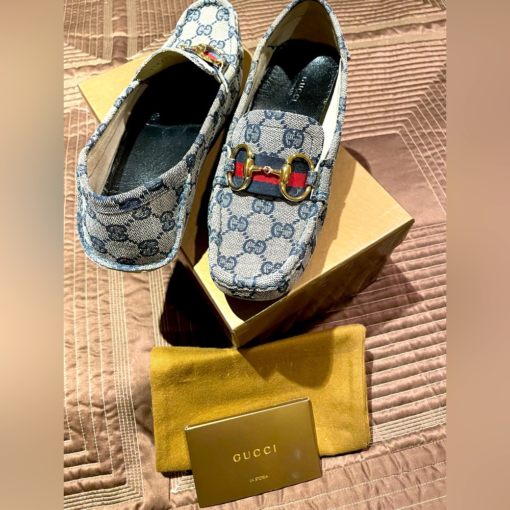 Gucci Denim Moccasins